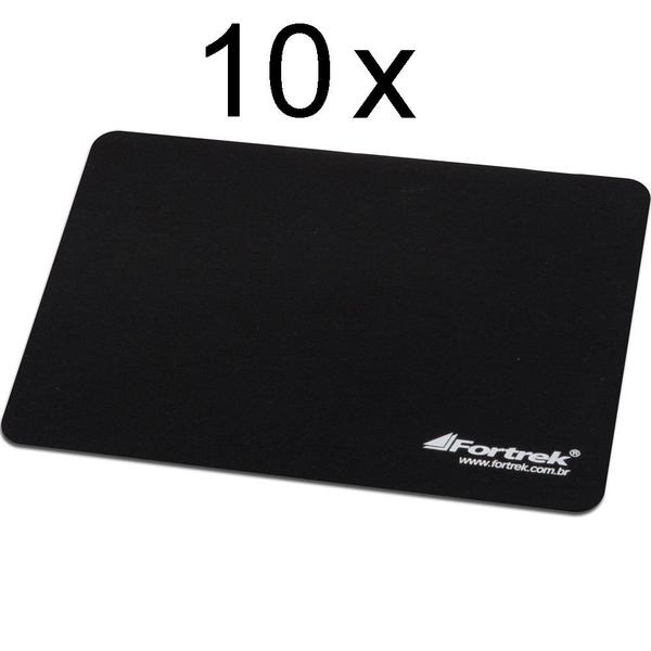 Imagem de 10 Mousepad 18x22cm Preto Clássico Fortrek BAP-102