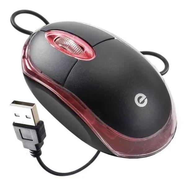 Imagem de 10 Mouses P/ Notebook Optico USB 1000 dpi c/ Led MS-9 Preto