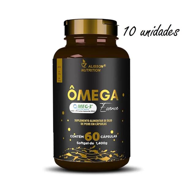 Imagem de 10 Omega 3 Essence 1400g 60cápsulas Selo Meg-3 Alisson Nutrition