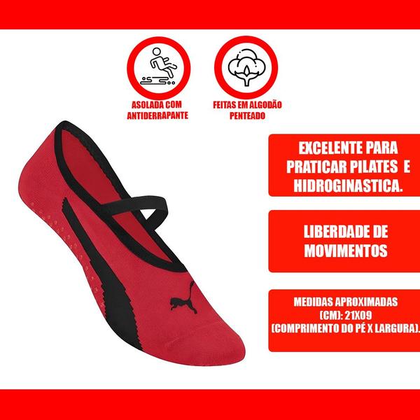 Imagem de 10 Pares De Meias Femininas Para Pilates Antiderrapante Sapatilha