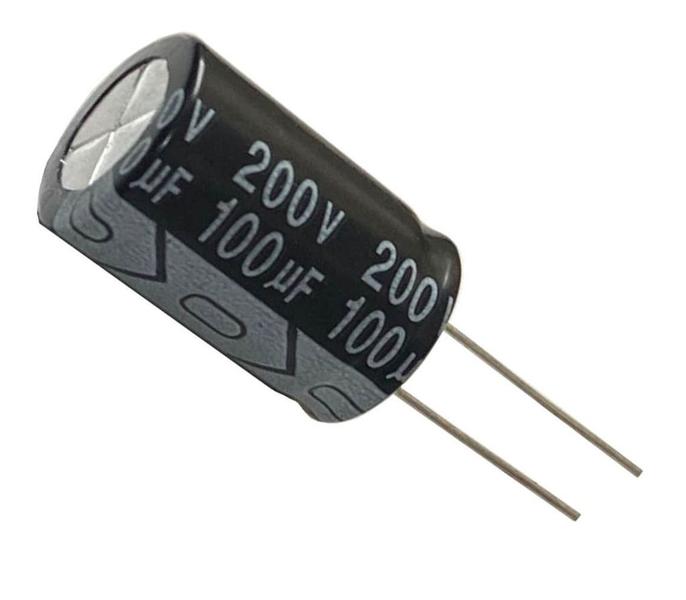 Imagem de 10 PÇS CAPACITOR ELETROLITICO 100UF X 200V - 100X200V - 105º