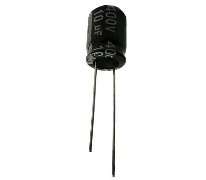 Imagem de 10 pçs - capacitor eletrolitico 10x400v - 10uf x 400v