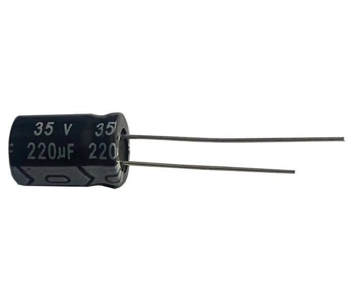 Imagem de 10 PÇS CAPACITOR ELETROLITICO 220X35V - 220UF X 35V - 105º