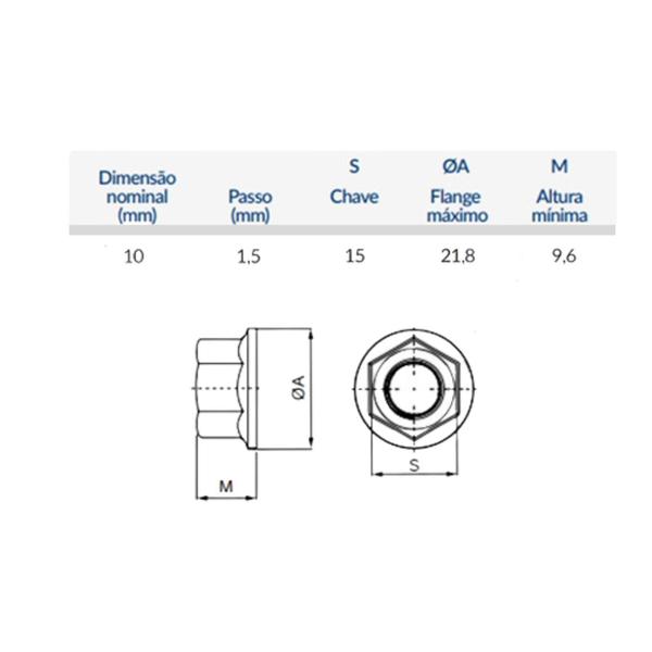 10 Peças Porca Sextavada Flangeada C/ Serrilha M10 Aço/inox - GB ELETRICA Imagem de 10 Peças Porca Sextavada Flangeada C/ Serrilha M10 Aço/inox