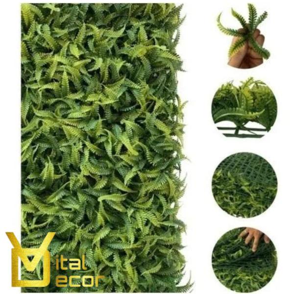 Imagem de 10 Placas Samambaia Cheia 40X60 Jardim Vertical Artificial