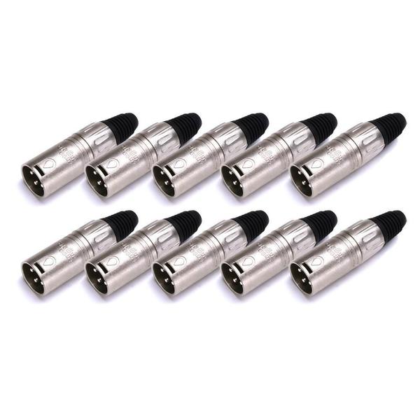 Imagem de 10 Plugs Canon XLR Santo Angelo Cabo Macho L3MNN01