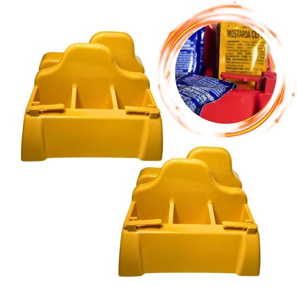 Imagem de 10 Porta Guardanapo Sachê Amarelo Com Furador Para Padarias