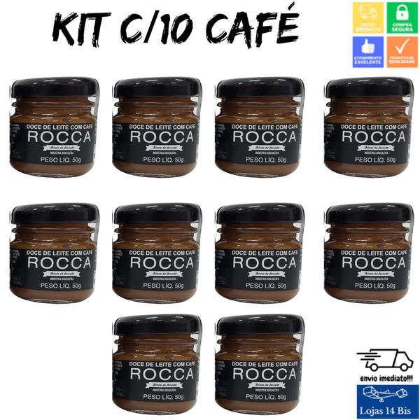 Imagem de 10 Potes Doce de Leite Rocca com Café 50g Sul de Minas