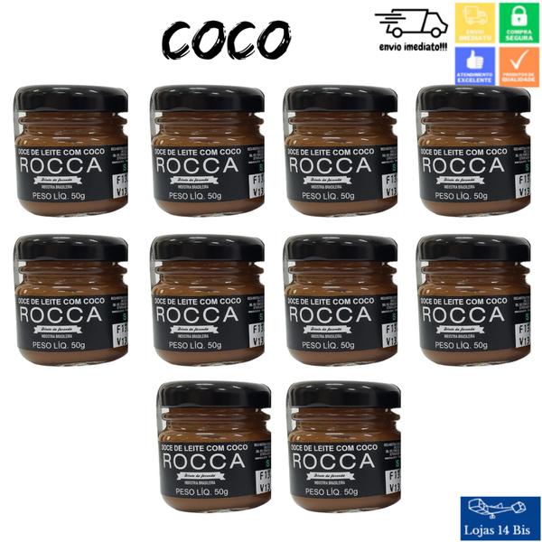 Imagem de 10 Potes Doce de Leite Rocca com Coco 50g Sul de Minas