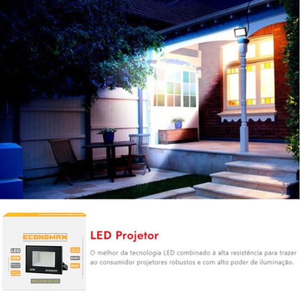 Imagem de 10 Projetor Refletor 30w Ip65 Led Branca T100-240v 6500k