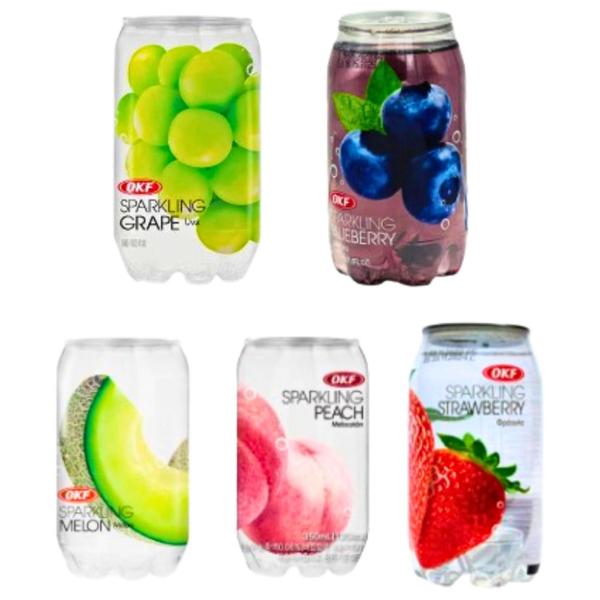 10 Refresco Sparkling Saborizado Coreano - OKF Imagem de 10 Refresco Sparkling Saborizado Coreano