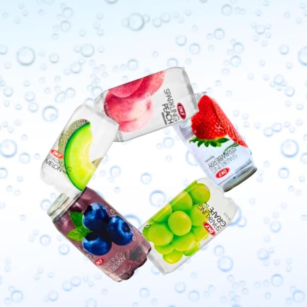10 Refresco Sparkling Saborizado Coreano - OKF Imagem de 10 Refresco Sparkling Saborizado Coreano