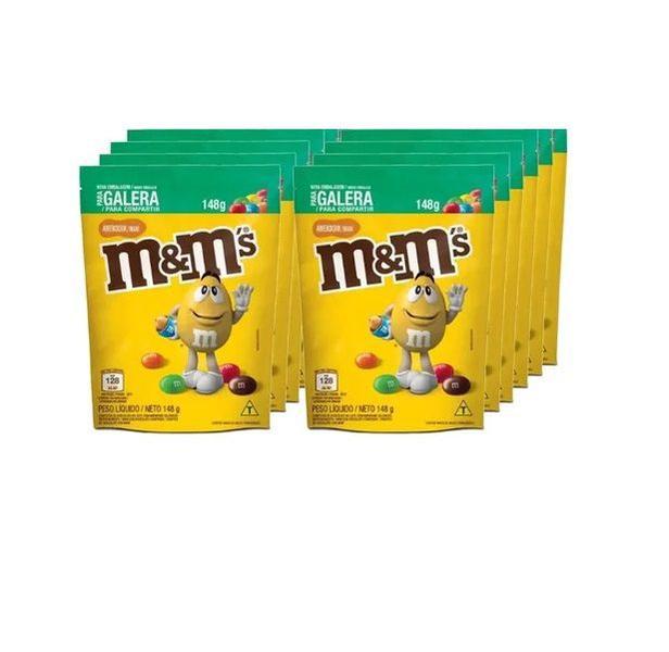 Imagem de 10 Sachês M&m's Chocolate Ao Leite c/ Amendoim 148g -MARS