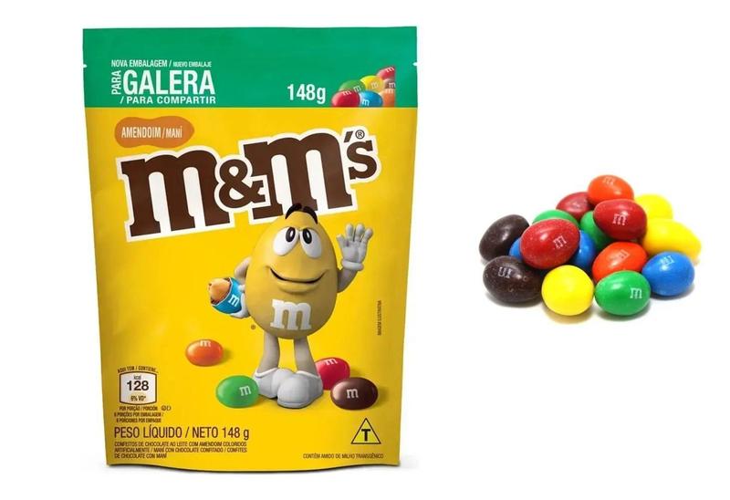 Imagem de 10 Sachês M&m's Chocolate Ao Leite c/ Amendoim 148g -MARS