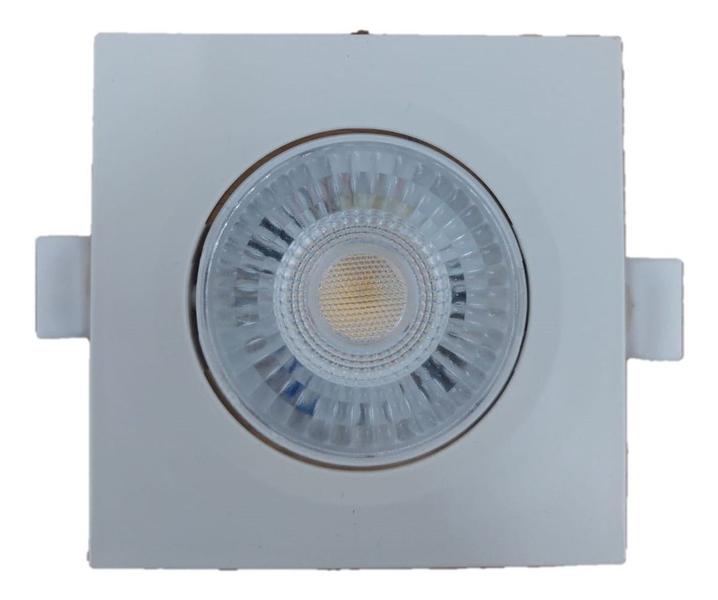 Imagem de 10 Spot Dicroica Led Quadrado 5w Cob 4000k Branco Neutro