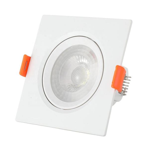 Imagem de 10 Spot Quadrado Led Direcionável Embutir-6500k branco frio