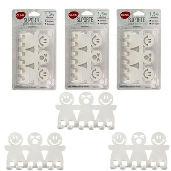 10 Suporte Adesivo Porta Escovas de Dentes Parede Atacado - Cl Imagem de 10 Suporte Adesivo Porta Escovas de Dentes Parede Atacado