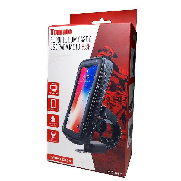 10 Suporte Capa Case P/ Bicicleta E Moto 6,3p Ajustavel 360º - TOMATE Imagem de 10 Suporte Capa Case P/ Bicicleta E Moto 6,3p Ajustavel 360º