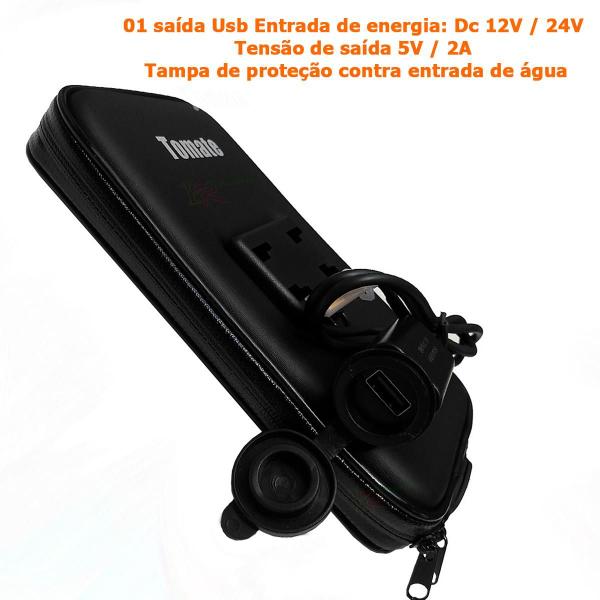 10 Suporte Capa Case P/ Bicicleta E Moto 6,3p Ajustavel 360º - TOMATE Imagem de 10 Suporte Capa Case P/ Bicicleta E Moto 6,3p Ajustavel 360º