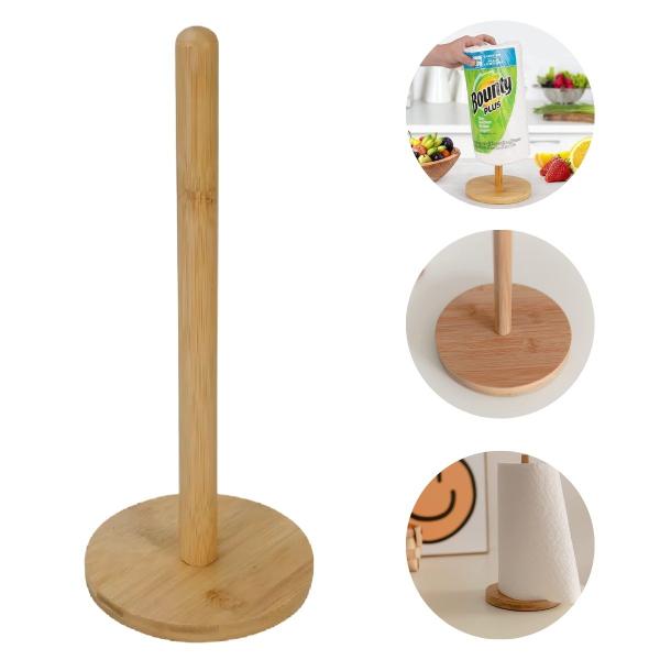 10 Suporte Porta Rolo Papel Toalha De Mesa Cozinha Em Bambu - Equipe F Imagem de 10 Suporte Porta Rolo Papel Toalha De Mesa Cozinha Em Bambu