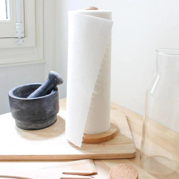10 Suporte Porta Rolo Papel Toalha De Mesa Cozinha Em Bambu - Equipe F Imagem de 10 Suporte Porta Rolo Papel Toalha De Mesa Cozinha Em Bambu
