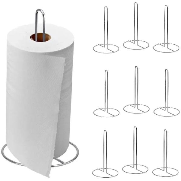 10 Suporte Porta Rolo Papel Toalha de Mesa Metal Atacado - Cl Imagem de 10 Suporte Porta Rolo Papel Toalha de Mesa Metal Atacado