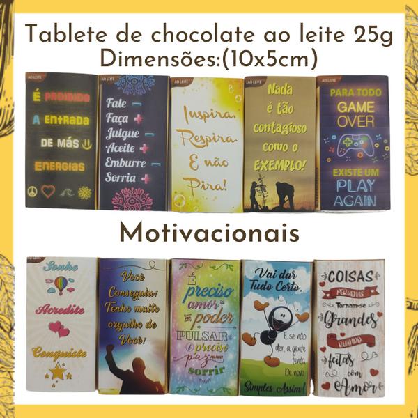 Imagem de 10 Tabletes de Chocolate Ao Leite 25gr e Escolha os Temas