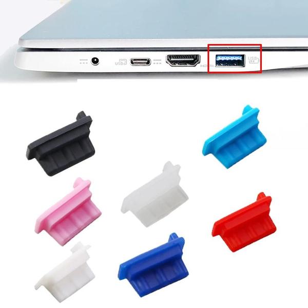 Imagem de 10 Tampas de Silicone para Protetor de Poeira USB - À Prova de Poeira