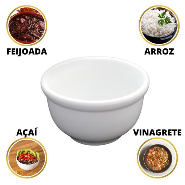 Imagem de 10 Tigela 300 Ml Porcelana Cumbuca Bowl Para Molho