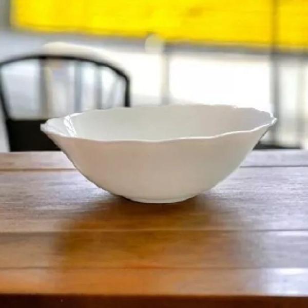 Imagem de 10 Tigelas Bowl 455ml Pote Saladeira de Melamina Branca