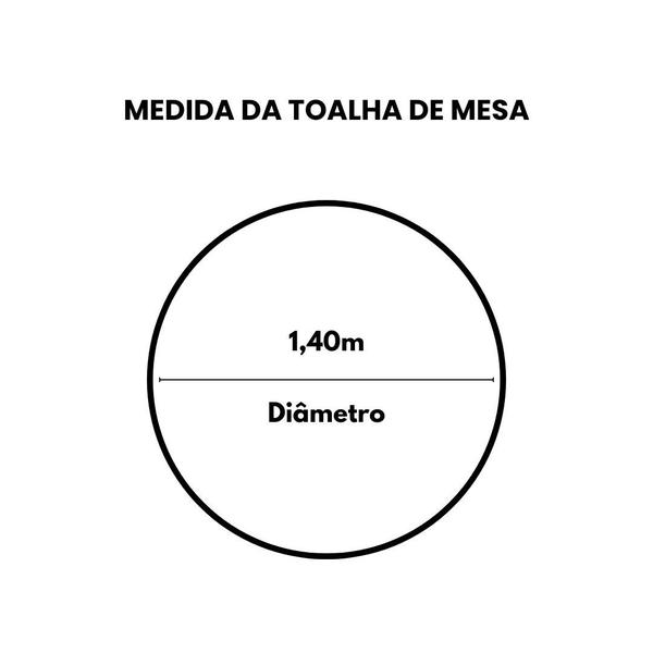 Imagem de 10 Toalha De Mesa Redonda Jacquard Pérola 4 Lugares Festa