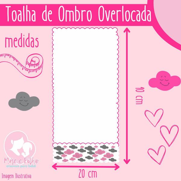 Imagem de 10 Toalhas de Ombro para Bebê 100% Algodão 40x20 cm - Mãe e Filho Enxovais