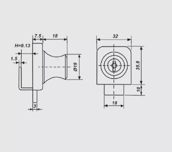 Imagem de 10 Unid Fechaduras Simples Vitrine Porta Vidro Rack Pressão