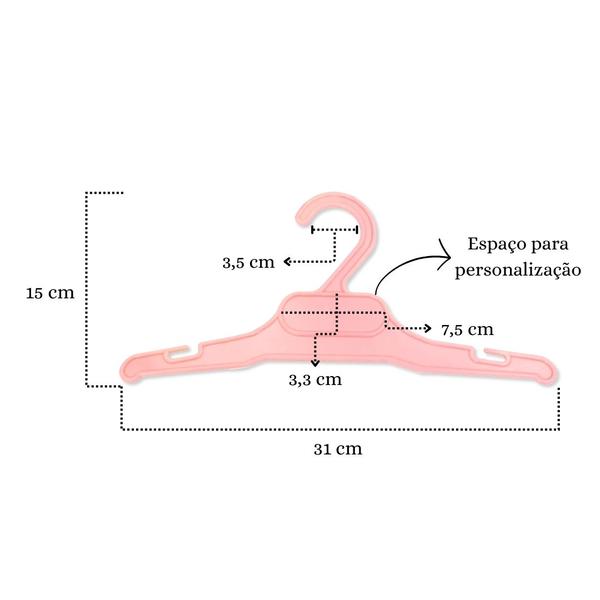 Imagem de 10 Unidades De Cabide Rosa Bebe Para Guarda Roupa Feminino