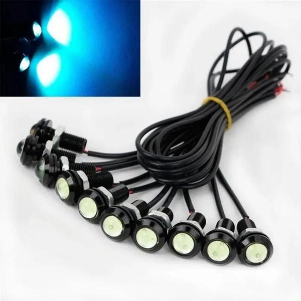 Imagem de 10 Unidades de Mini Luzes LED Eagle Eye 18mm - Para Modificação de Carro