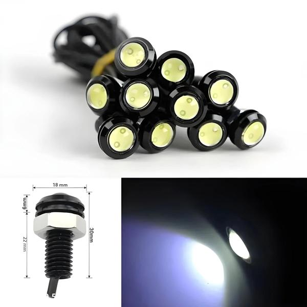 Imagem de 10 Unidades de Mini Luzes LED Eagle Eye 18mm - Para Modificação de Carro