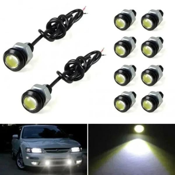 Imagem de 10 Unidades de Mini Luzes LED Eagle Eye 18mm - Para Modificação de Carro