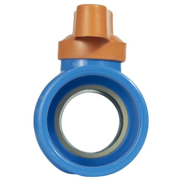 Imagem de 10 Unidades Registro Monobloco De Esfera Soldável 32mm Azul - Irrigação