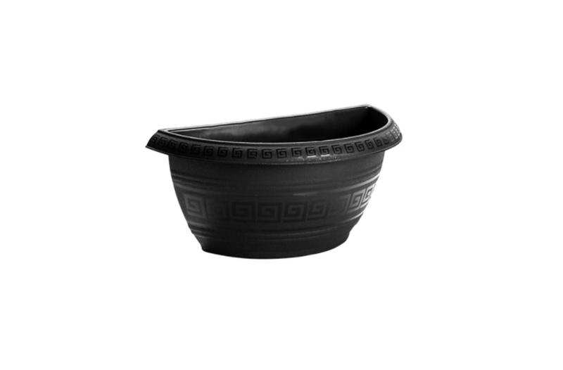 Imagem de 10 Unidades Vaso Meia Lua Vertical 5 L Grande Preto Jardim