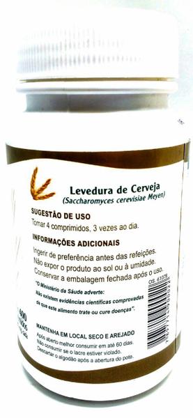 Imagem de 10 unids Levedo Levedura cerveja 400 cp 500mg 100% Original