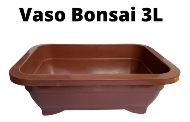 Imagem de 10 Vasos Bonsai 3 Lts Marrom Para Cultivo Domestico