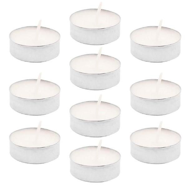 Imagem de 10 Velas Estilo Rechaud Com Suporte Em Alumínio Decoração