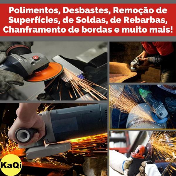 10 X Discos Flap Grão 120 Lixa 115Mm X 22Mm Cônico 4.1/2 - Kaqi Imagem de 10 X Discos Flap Grão 120 Lixa 115Mm X 22Mm Cônico 4.1/2
