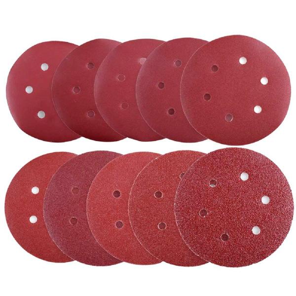 10 X Lixas Disco Grão 9 Polegadas 225mm 6 Furos Lixadeira Politriz KaQi Imagem de 10 X Lixas Disco Grão 9 Polegadas 225mm 6 Furos Lixadeira Politriz KaQi