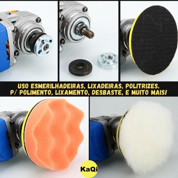 10 X Suporte Prato Disco 4 Polegadas 100Mm Politriz - Kaqi Imagem de 10 X Suporte Prato Disco 4 Polegadas 100Mm Politriz
