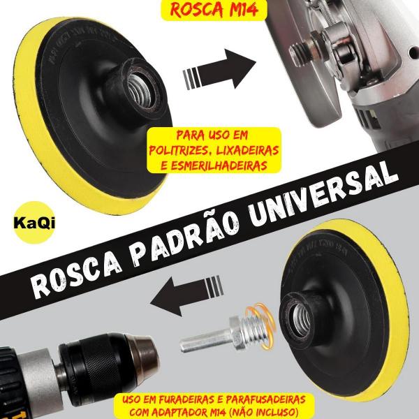 Imagem de 10 X Suporte Prato Disco 4 Polegadas 100Mm Politriz