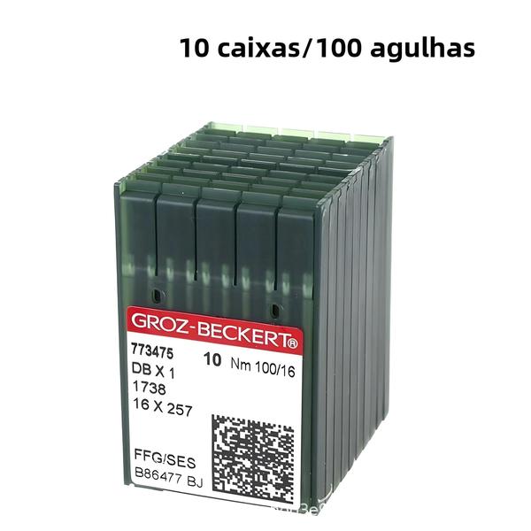 Imagem de 100 Agulhas para Máquina Reta Industrial - Cabo Fino DBX1 1738