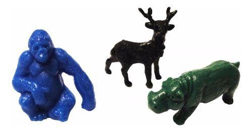 Imagem de 100 Animais Zoológico Colorido Plástico Bichos Lembrancinha