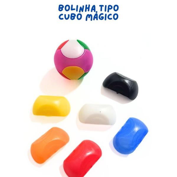 Imagem de 100 Bolinha Mágica De Montar Encaixar Brinquedo Infantil Lembrancinha Estilo Cubo Mágico P/ Kit Festa