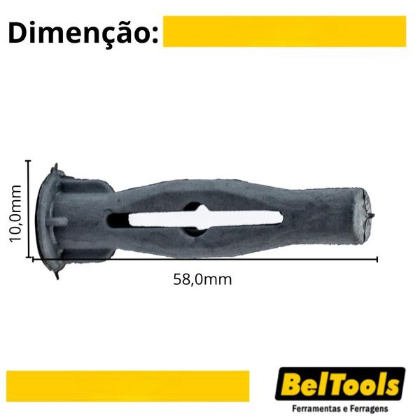 Imagem de 100 BUCHAS FU PARA TIJOLO FURADO 10mm Beltools